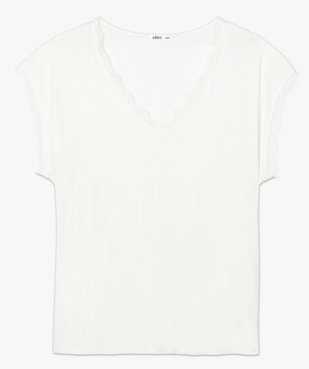 Tee-shirt femme sans manches avec finitions dentelle vue4 - GEMO (G TAILLE) - GEMO