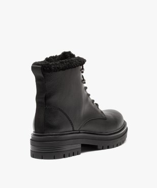 Boots femme unies style rock à semelle crantée vue5 - GEMO (CASUAL) - GEMO