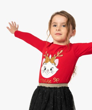 Tee-shirt fille à manches longues thème Noël - Disney vue1 - DISNEY DTR - GEMO