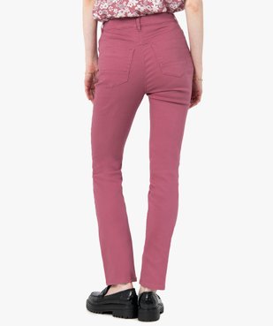 Pantalon femme en coton stretch coupe Regular vue3 - GEMO(FEMME PAP) - GEMO