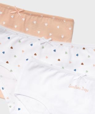 Shorty en coton stretch imprimé fille (lot de 3) vue2 - GEMO 4G FILLE - GEMO
