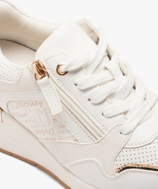 Baskets femme à talon compensé et à zip avec bout amande vue6 - GEMO (SPORTSWR) - GEMO