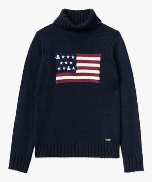 Pull femme à col roulé avec drapeau - LuluCastagnette vue4 - LULUCASTAGNETTE - GEMO