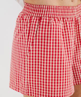 Short ample à motif vichy femme vue2 - GEMO(FEMME PAP) - GEMO