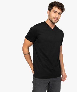 Tee-shirt homme à manches courtes et col V vue2 - GEMO (HOMME) - GEMO