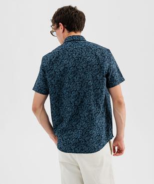 Chemise manches courtes en coton imprimé homme vue3 - GEMO 4G HOMME - GEMO