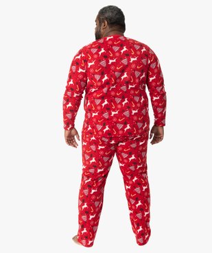 Pyjama homme grande taille en polaire motif Noël vue3 - GEMO(HOMWR HOM) - GEMO