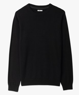 Pull homme à col rond 100% coton biologique vue4 - GEMO C4G HOMME - GEMO