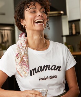 Tee-shirt femme à manches courtes spécial maman vue6 - GEMO(FEMME PAP) - GEMO