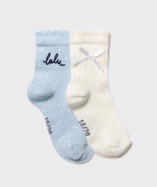 Chaussettes fantaisie bébé fille (lot de 2) - LuluCastagnette vue1 - LULUCASTAGNETTE - GEMO