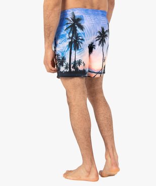 Short de bain homme à motifs palmiers vue3 - GEMO (PLAGE) - GEMO