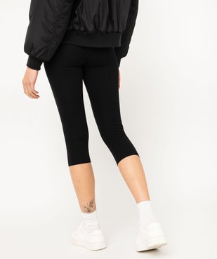 Legging court en coton stretch femme vue3 - GEMO 4G FEMME - GEMO