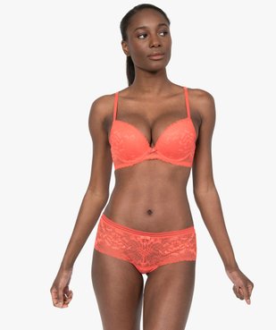 Soutien-gorge push-up avec armatures avec dos en dentelle vue3 - GEMO(HOMWR FEM) - GEMO