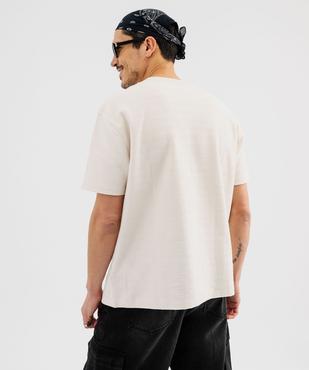 Tee-shirt manches courtes en jersey fantaisie homme vue5 - GEMO (HOMME) - GEMO