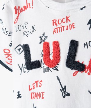 Tee-shirt bébé garçon inscriptions rock – Lulu Castagnette vue3 - LULUCASTAGNETTE - GEMO