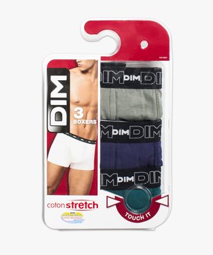 Boxer homme en coton stretch respirant - Dim (lot de 3) vue2 - DIM - GEMO
