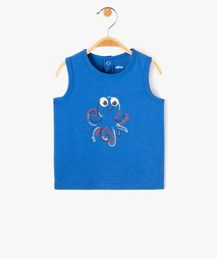 Débardeur en coton avec broderie bébé garçon vue1 - GEMO(BEBE DEBT) - GEMO