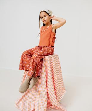 Blouse sans manches avec noeuds sur les côtés fille vue1 - GEMO 4G FILLE - GEMO