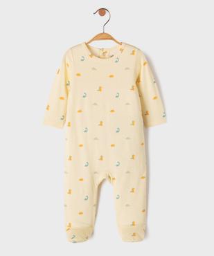Pyjama dors-bien à pont-dos en jersey de coton imprimé bébé vue1 - GEMO 4G BEBE - GEMO