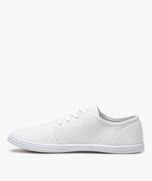 Chaussures basses homme style tennis en toile unies à lacets vue3 - GEMO (SPORTSWR) - GEMO