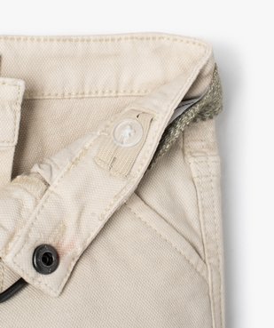 Pantalon bébé garçon cargo avec ceinture chinée - LuluCastagnette vue2 - LULUCASTAGNETTE - GEMO