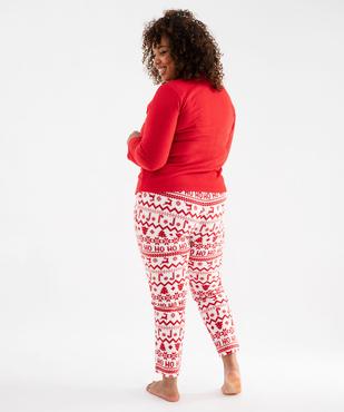Pyjama de Noël en polaire imprimée femme grande taille vue4 - GEMO(HOMWR FEM) - GEMO