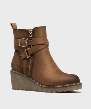 Boots zippées à talon compensé femme vue2 - VALENTINA BALDANO GEMO FORGOOD - GEMO
