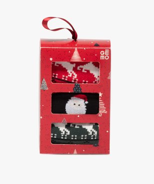 Coffret de chaussettes spécial Noël garçon (lot de 3) vue1 - GEMO (ENFANT) - GEMO
