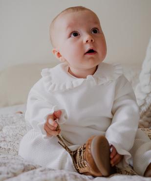 Ensemble 2 pièces en maille bébé fille pull et legging vue1 - GEMO 4G BEBE - GEMO