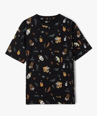 Tee-shirt manches courtes en coton imprimé garçon vue1 - GEMO 4G GARCON - GEMO
