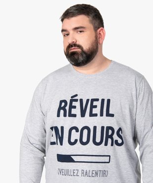 Pyjama homme grande taille à manches longues vue5 - GEMO(HOMWR HOM) - GEMO