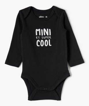 Body bébé manches longues avec motif zèbre (lot de 3) vue2 - GEMO C4G BEBE - GEMO