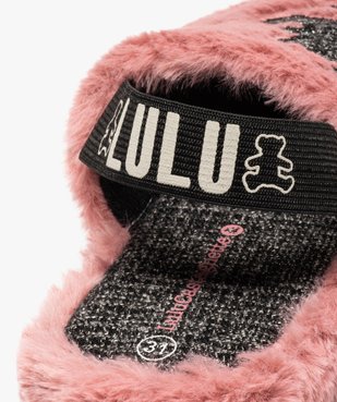 Chaussons fille mules plates en peluche – LuluCastagnette vue6 - LULU CASTAGNETT - GEMO