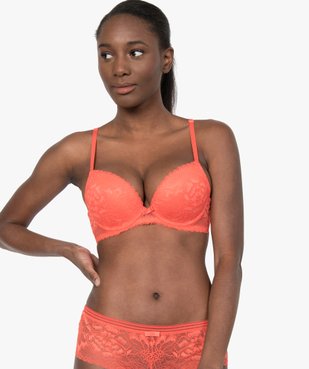 Soutien-gorge push-up avec armatures avec dos en dentelle vue1 - GEMO(HOMWR FEM) - GEMO