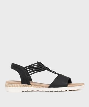 Sandales à petit talon compensé et brides élastiques femme - Emilia Rosa vue7 - EMILIA ROSA - GEMO