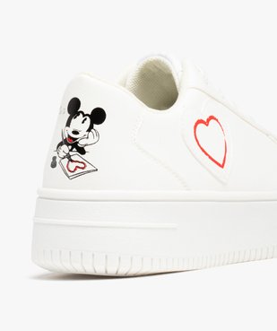 Baskets femme unies à lacets motif cœur Mickey - Disney  vue6 - MICKEY - GEMO