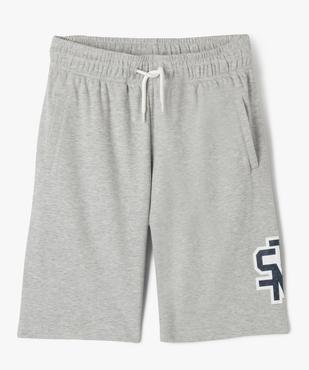 Bermuda en maille avec ceinture élastique garçon vue1 - GEMO (JUNIOR) - GEMO