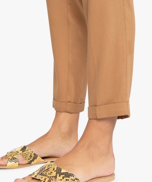 Pantalon femme fluide avec taille élastiquée vue2 - GEMO(FEMME PAP) - GEMO