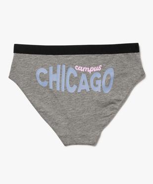 Culottes en coton stretch inscriptions US fille (lot de 3) vue5 - GEMO 4G FILLE - GEMO