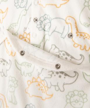 Pyjama dors-bien en velours à motifs dinosaures bébé garçon vue3 - GEMO 4G BEBE - GEMO