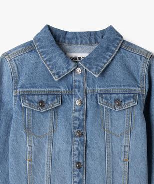 Veste en jean denim 100% coton fille vue2 - GEMO 4G FILLE - GEMO