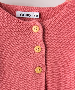 Gilet bébé fille avec volants sur les épaules vue2 - GEMO(BB COUCHE) - GEMO