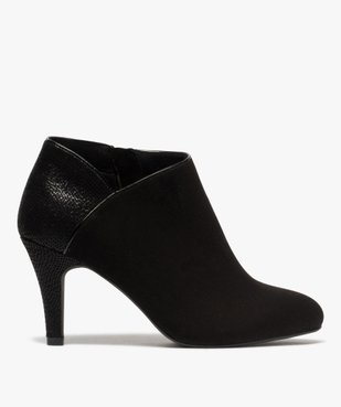 Low-boots femme dessus suédine et bordures passepoil vue1 - GEMO(URBAIN) - GEMO