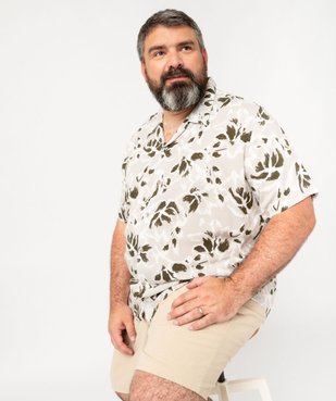 Chemise manches courtes col cubain en viscose imprimée homme vue8 - GEMO (HOMME) - GEMO
