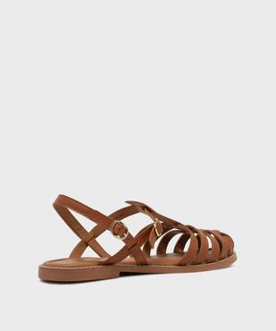 Sandales à brides esprit fisherman en cuir femme - LuluCastagnette vue5 - LULUCASTAGNETTE - GEMO
