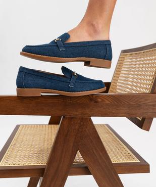 Mocassins en toile denim à bout effilée femme vue1 - FOLLOW ME - GEMO