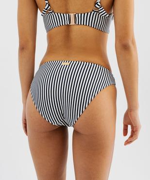 Bas de maillot de bain rayé forme culotte femme - LuluCastagnette vue2 - LULUCASTAGNETTE - GEMO