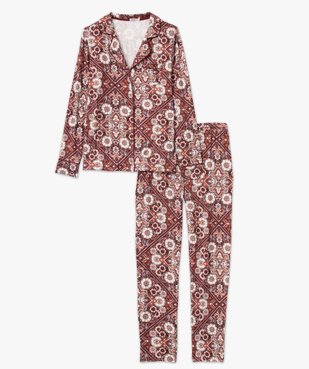 Pyjama deux pièces : chemise et pantalon femme vue4 - GEMO(HOMWR FEM) - GEMO