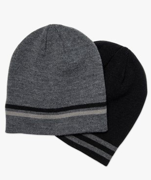 Bonnets homme en maille (lot de 2) vue1 - GEMO (ACCESS) - GEMO