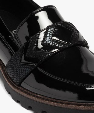 Mocassins femme unis et vernis à semelle crantée vue6 - GEMO (CASUAL) - GEMO